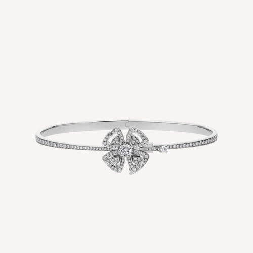 18K BVLGARI BV Fiorever Pave Diamond Bracelet