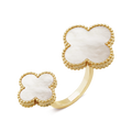 18K Van Cleef & Arpels Magic Alhambra Mother Of Pearls Clover Ring