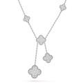 18K Van Cleef & Arpels Magic Alhambra Six Motifs Diamonds Necklace