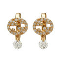 18K Gucci Interlocking G Diamond Earrings