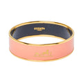 18K Enamel Wide Bangle Hermes Bracelet