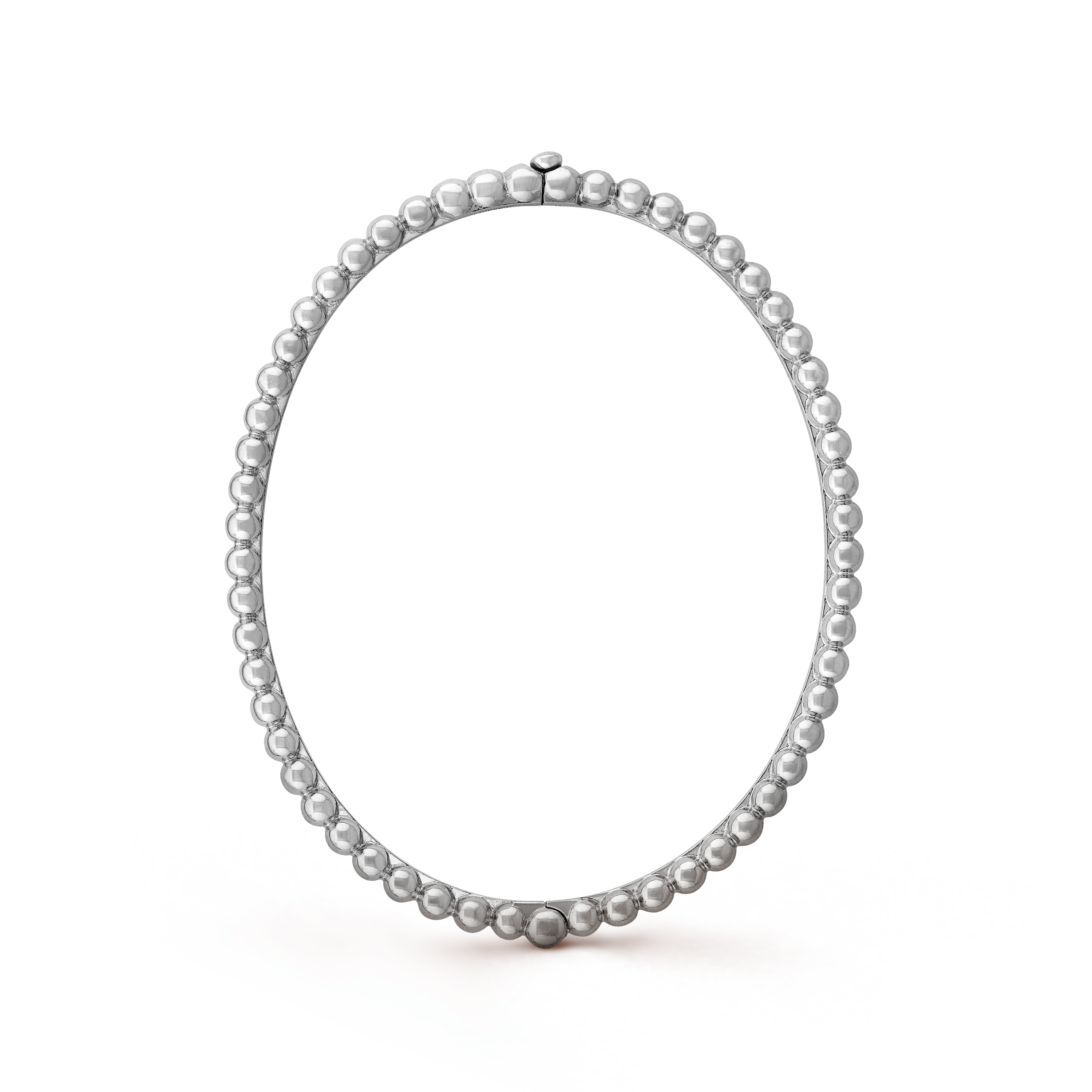 18K Van Cleef & Arpels White Gold Perlee Bracelet