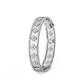 18K Van Cleef & Arpels White Gold Perlee Clovers Bracelet