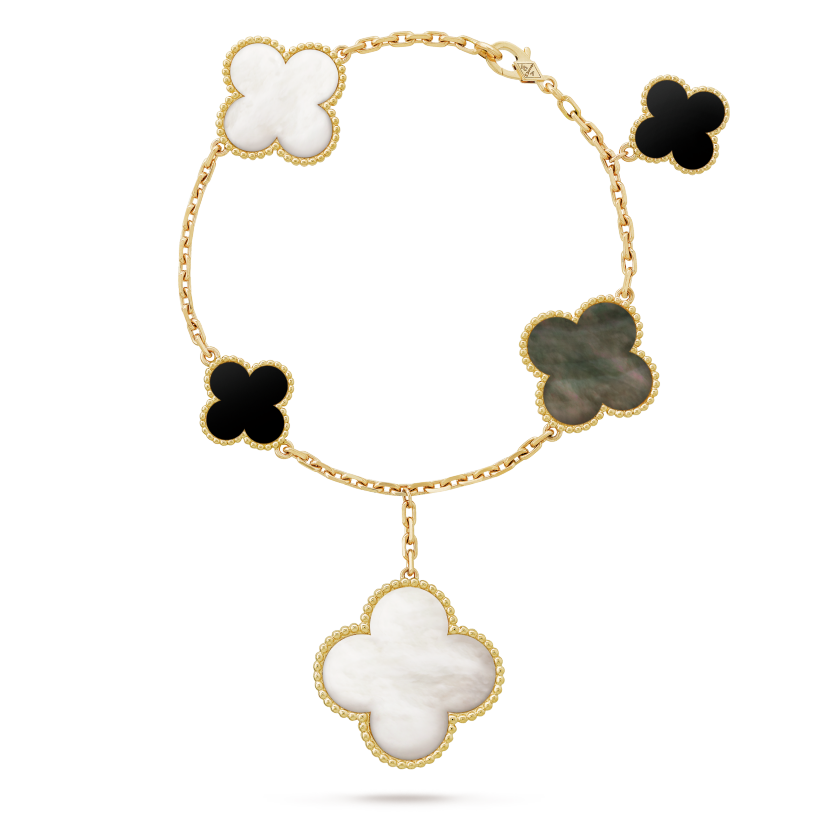 18K Van Cleef & Arpels Magic Alhambra Five Motifs Clover Bracelet