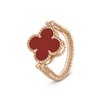18K Van Cleef & Arpels Vintage Alhambra Reversible Ring