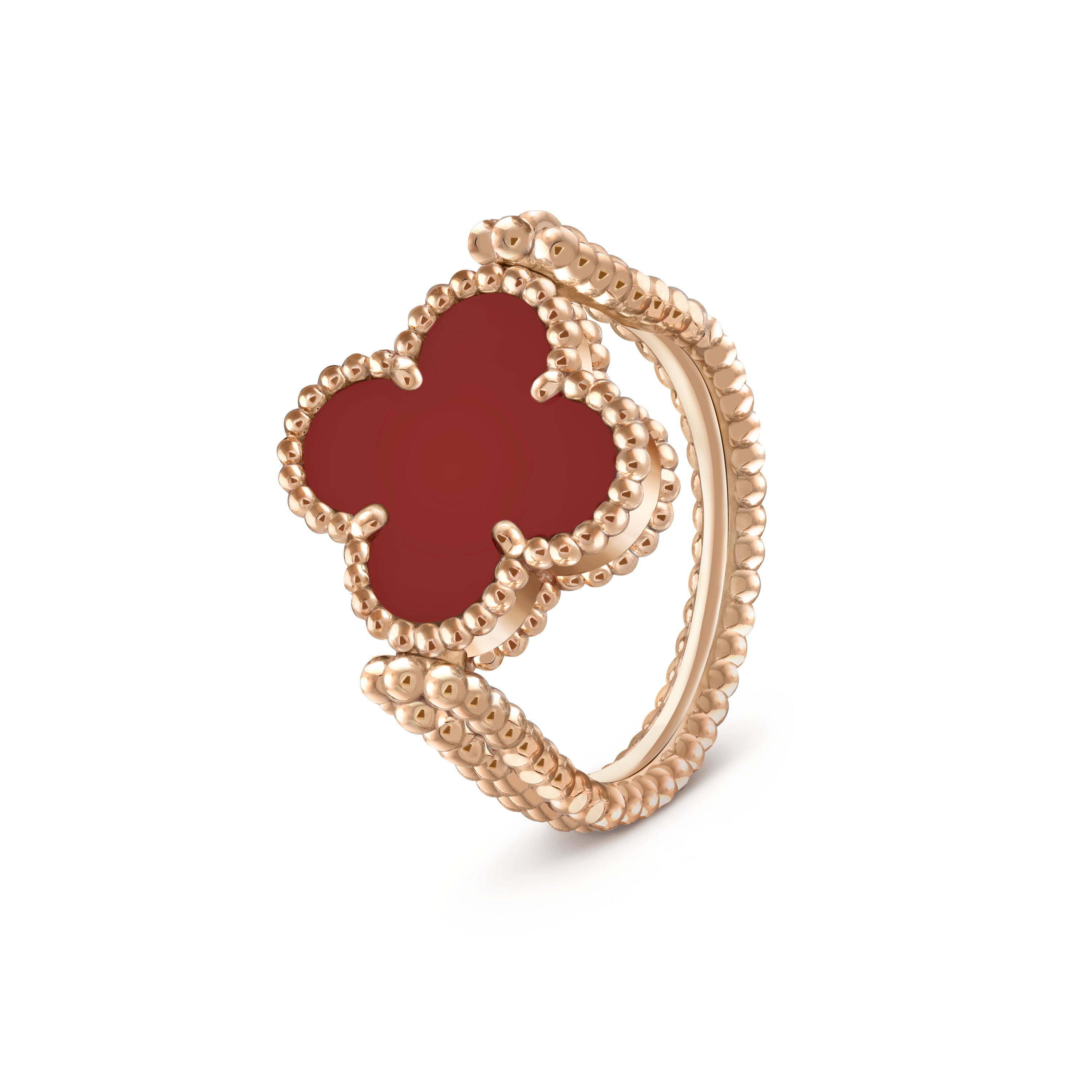 18K Van Cleef & Arpels Vintage Alhambra Reversible Ring