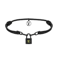 18K Louis Vuitton Silver Lockit Titanium Bracelet