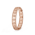 18K Van Cleef & Arpels Rose Gold Perlee Clovers Bracelet