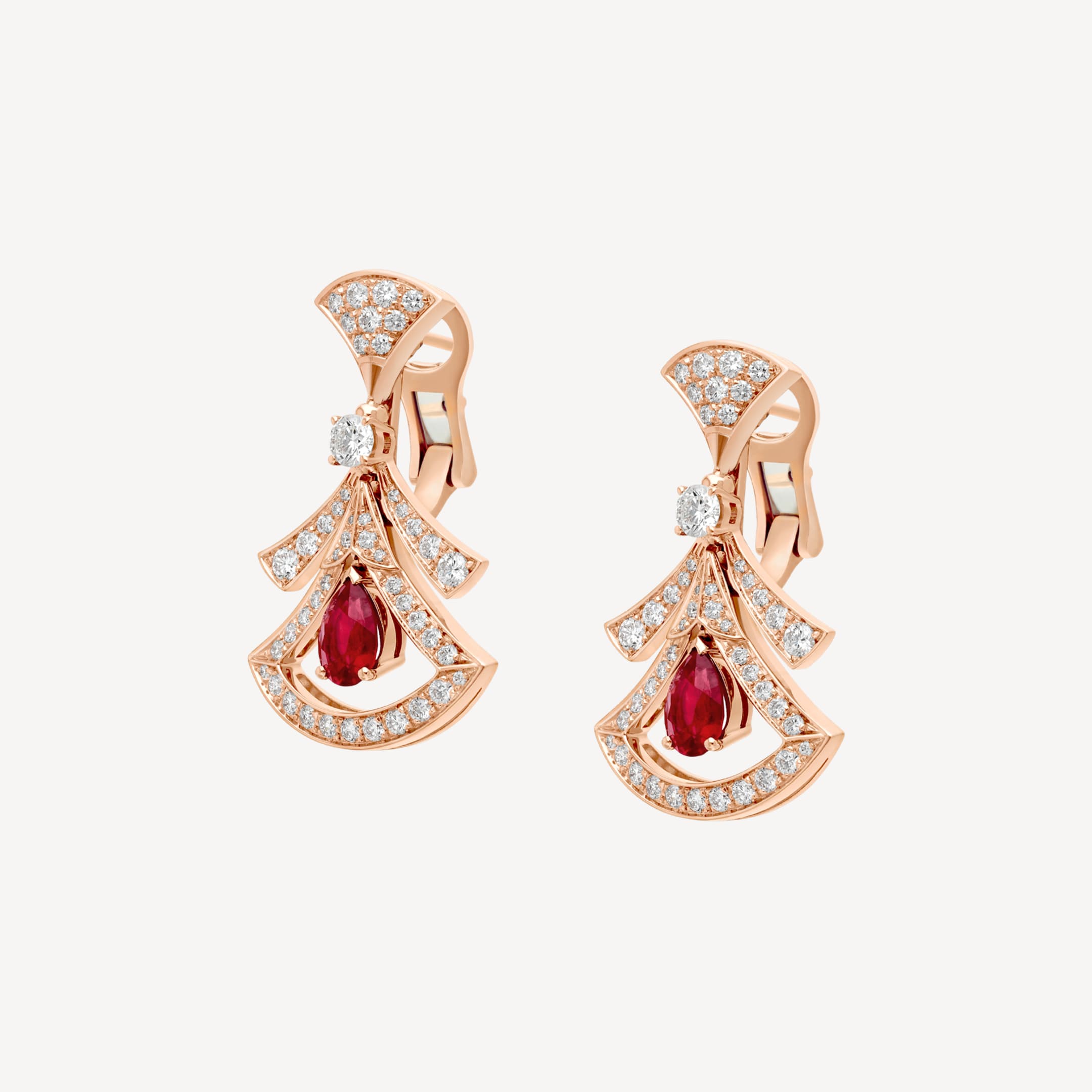 18K BVLGARI BV Divas' Dream Openwork Earrings