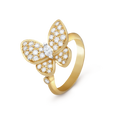 18K Van Cleef & Arpels Two Butterfly Ring