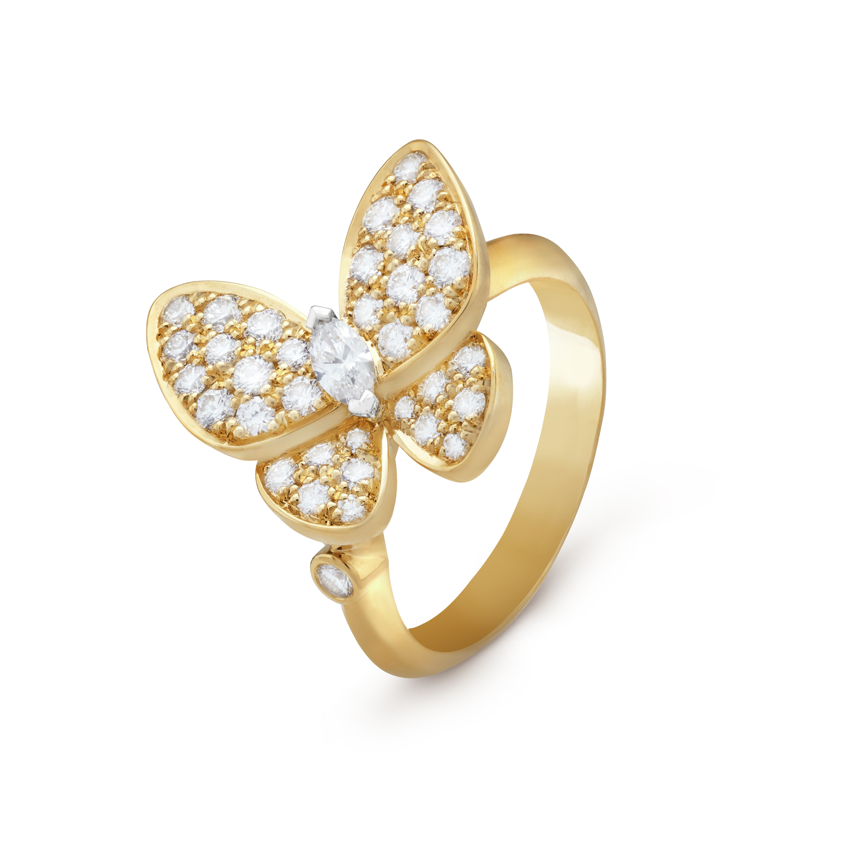 18K Van Cleef & Arpels Two Butterfly Ring