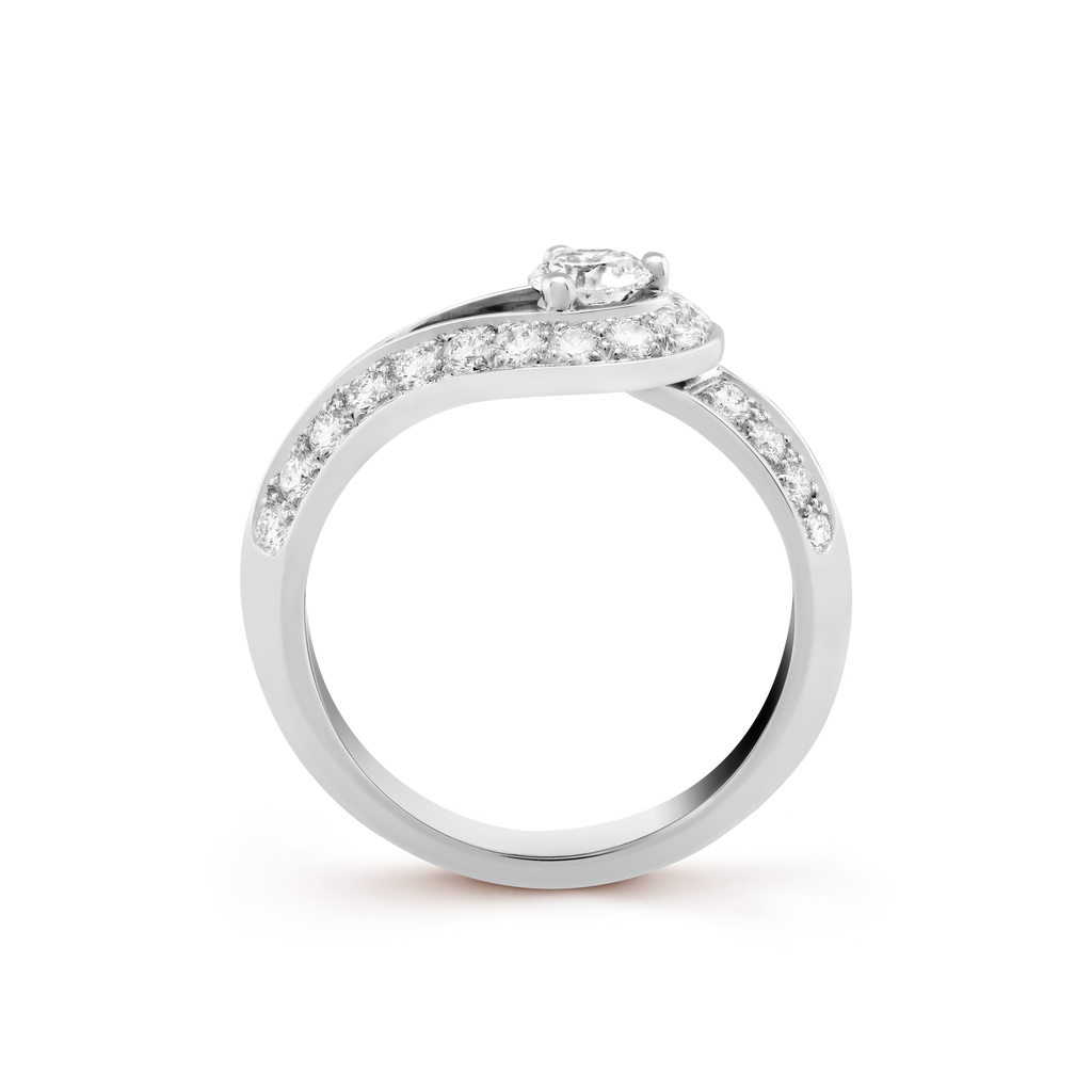 18K Van Cleef & Arpels Couture Solitaire Ring