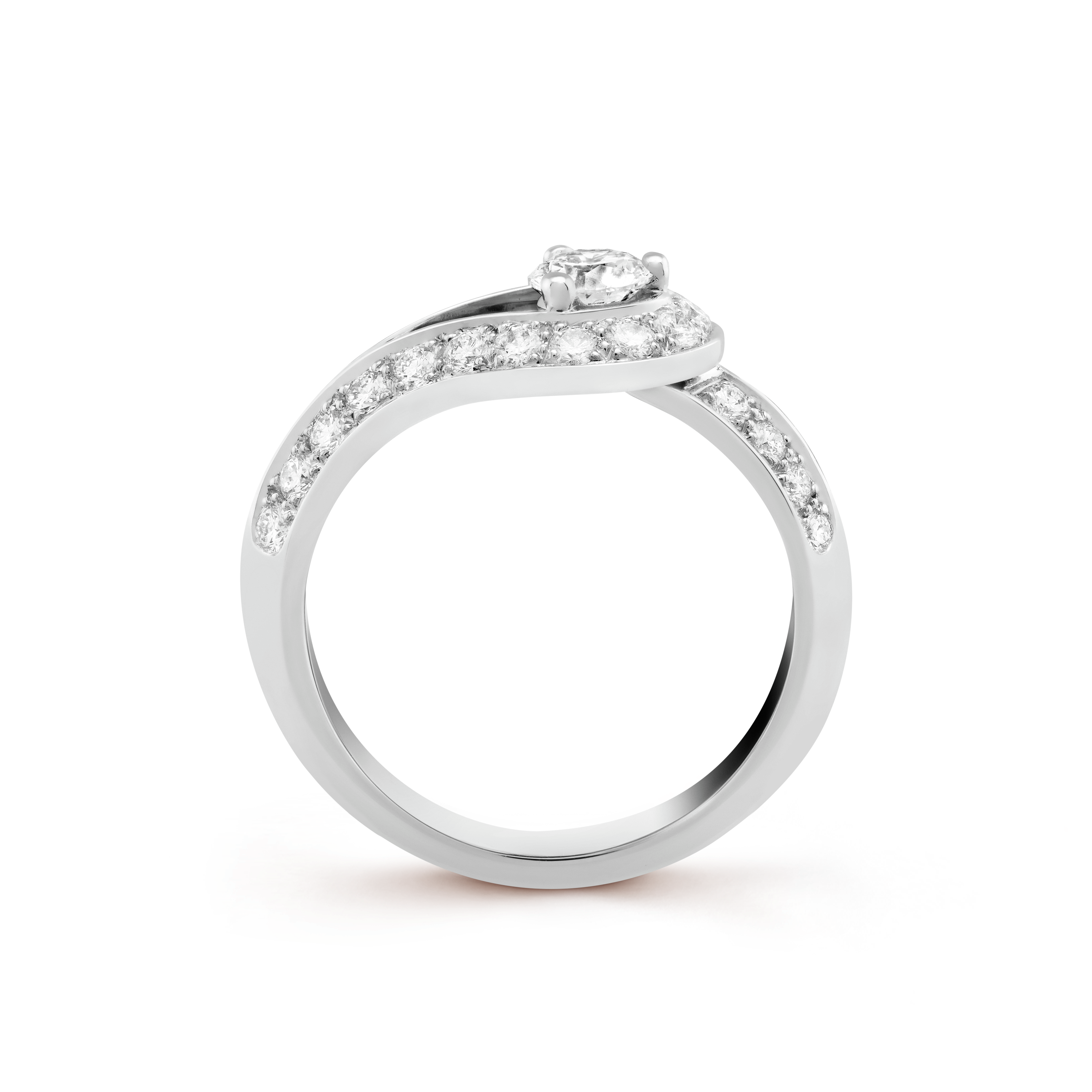 18K Van Cleef & Arpels Couture Solitaire Ring