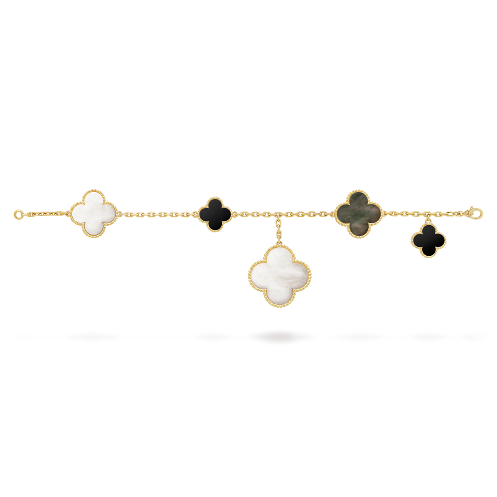 18K Van Cleef & Arpels Magic Alhambra Five Motifs Clover Bracelet