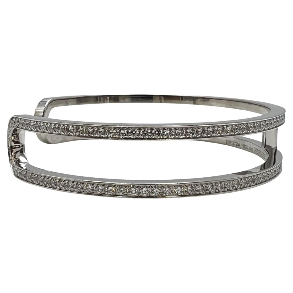 18K Ever Cuff Diamond Hermes Bracelet