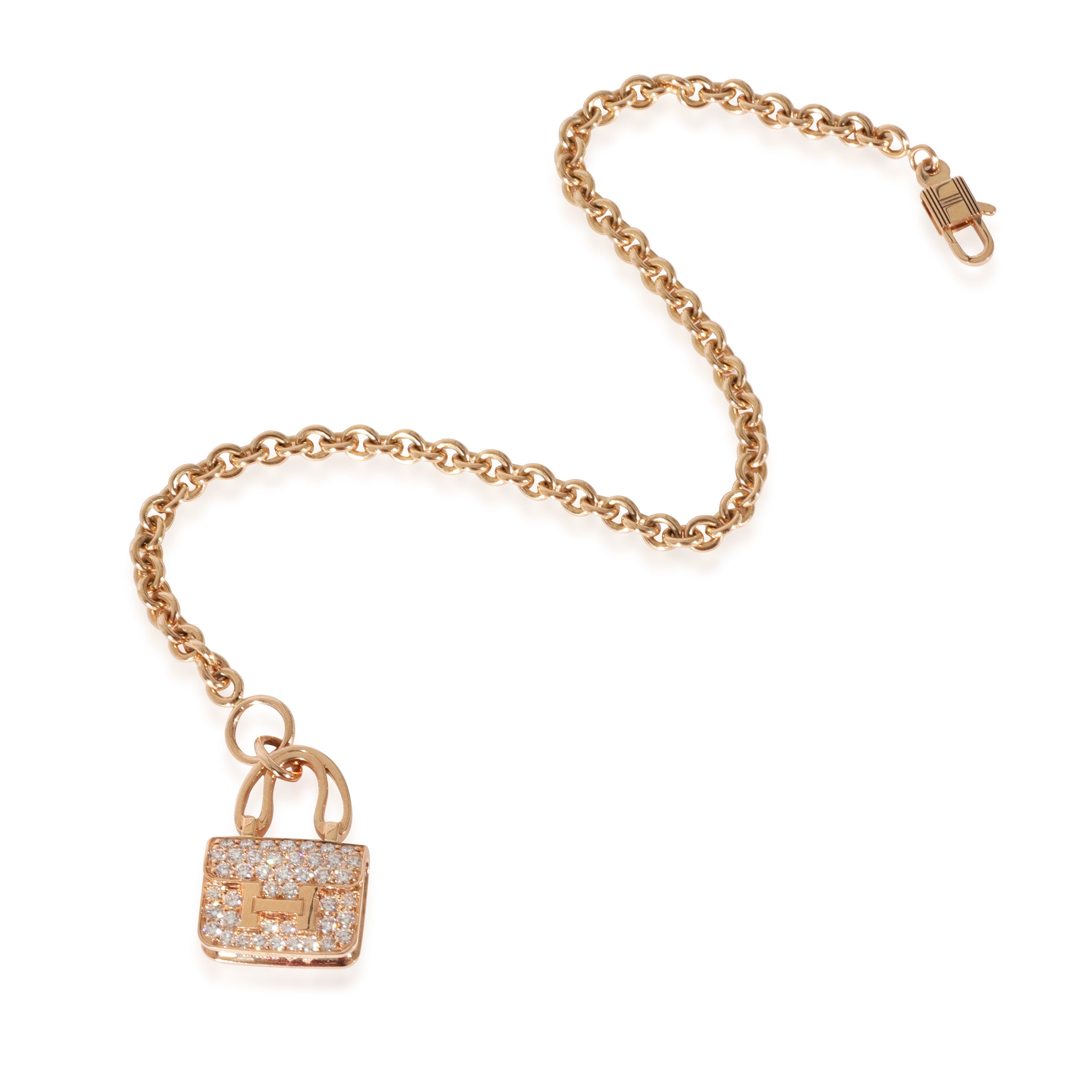 18K Amulettes Constance Diamond Hermes Bracelet