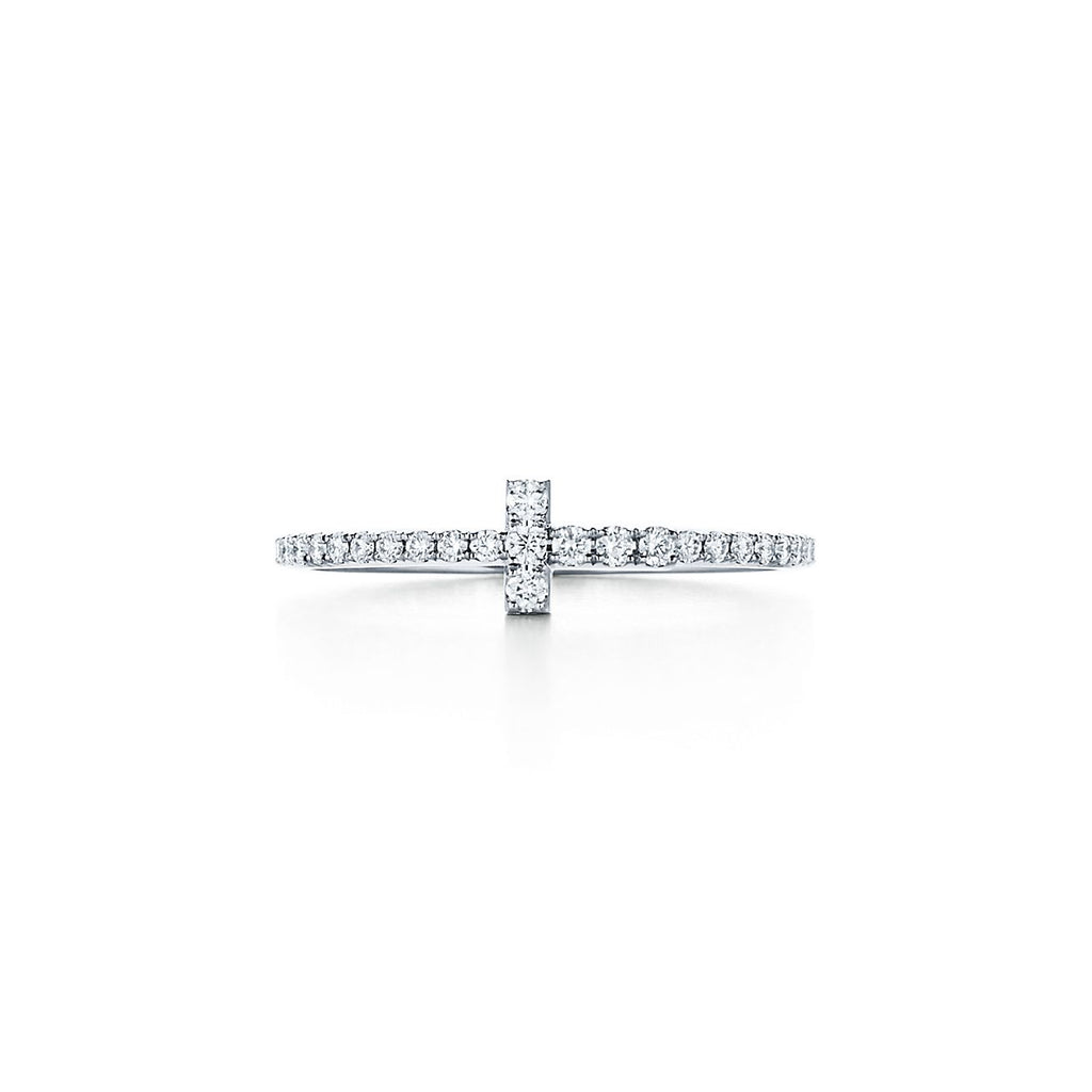 18K Tiffany Diamond Wire Ring