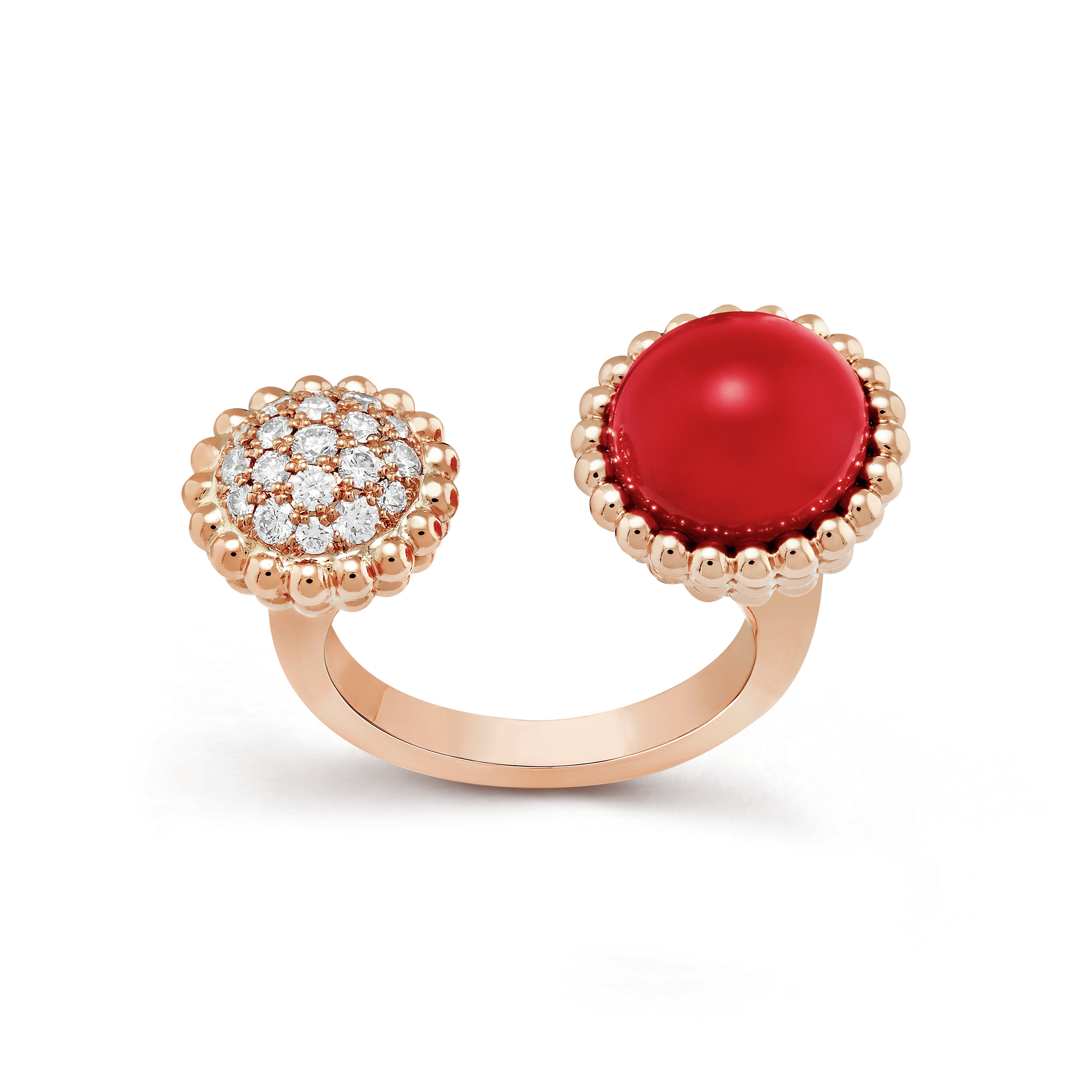 18K Van Cleef & Arpels Perlee Couleurs Between The Finger Ring