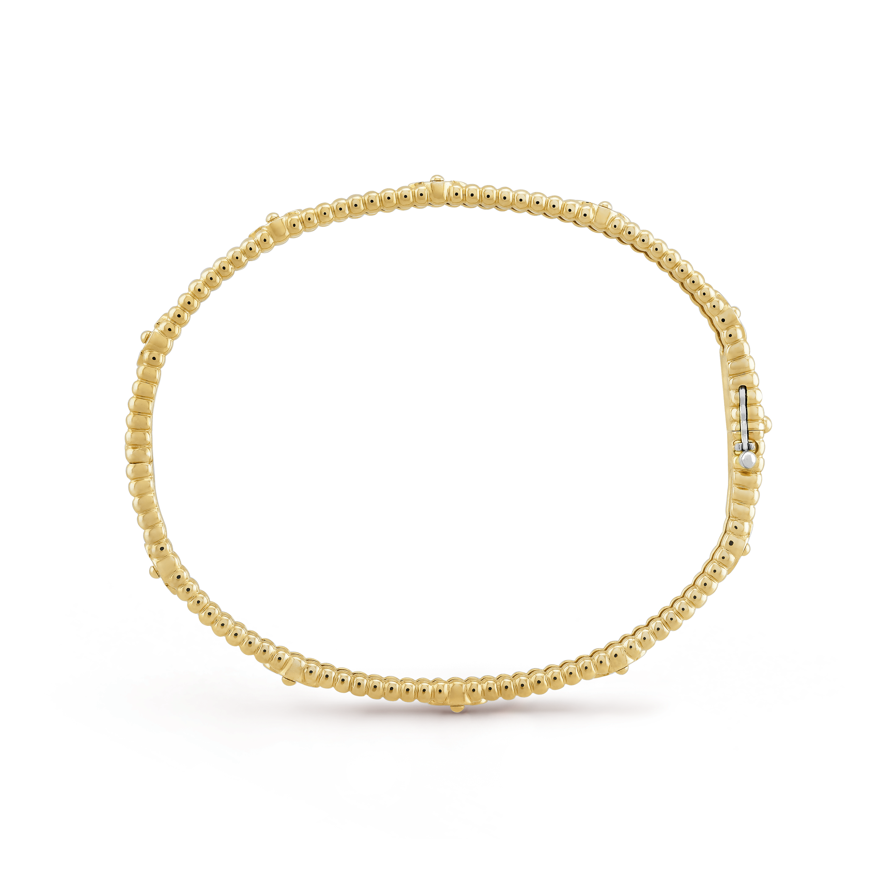 18K Van Cleef & Arpels Yellow Gold Perlee Sweet Clovers Small Bracelet