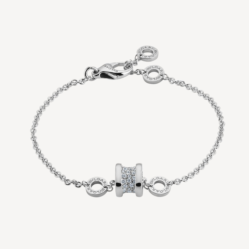 18K BVLGARI B.ZERO1 Pave Diamond Bracelet
