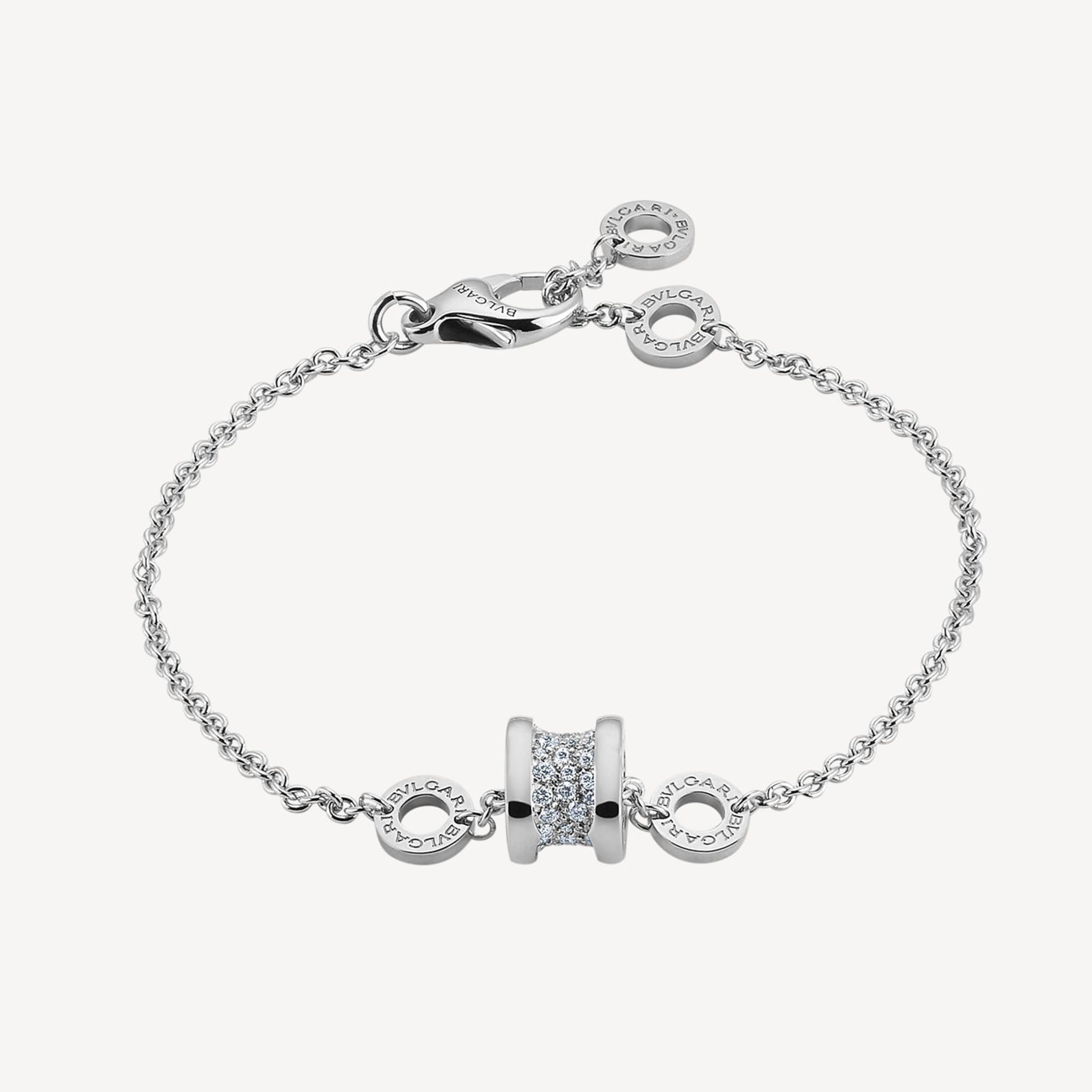 18K BVLGARI B.ZERO1 Pave Diamond Bracelet
