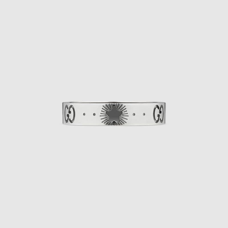 18K Gucci White Gold Ring