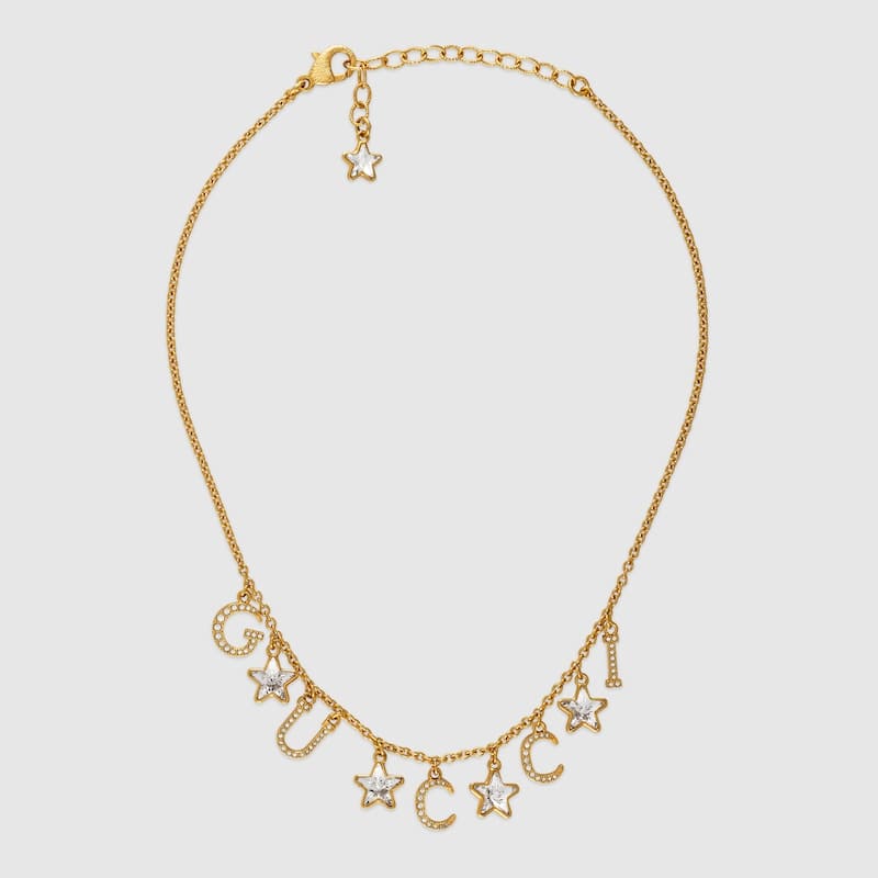 18K Gucci Script Necklace