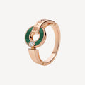 18K BVLGARI BV Malachite Ring