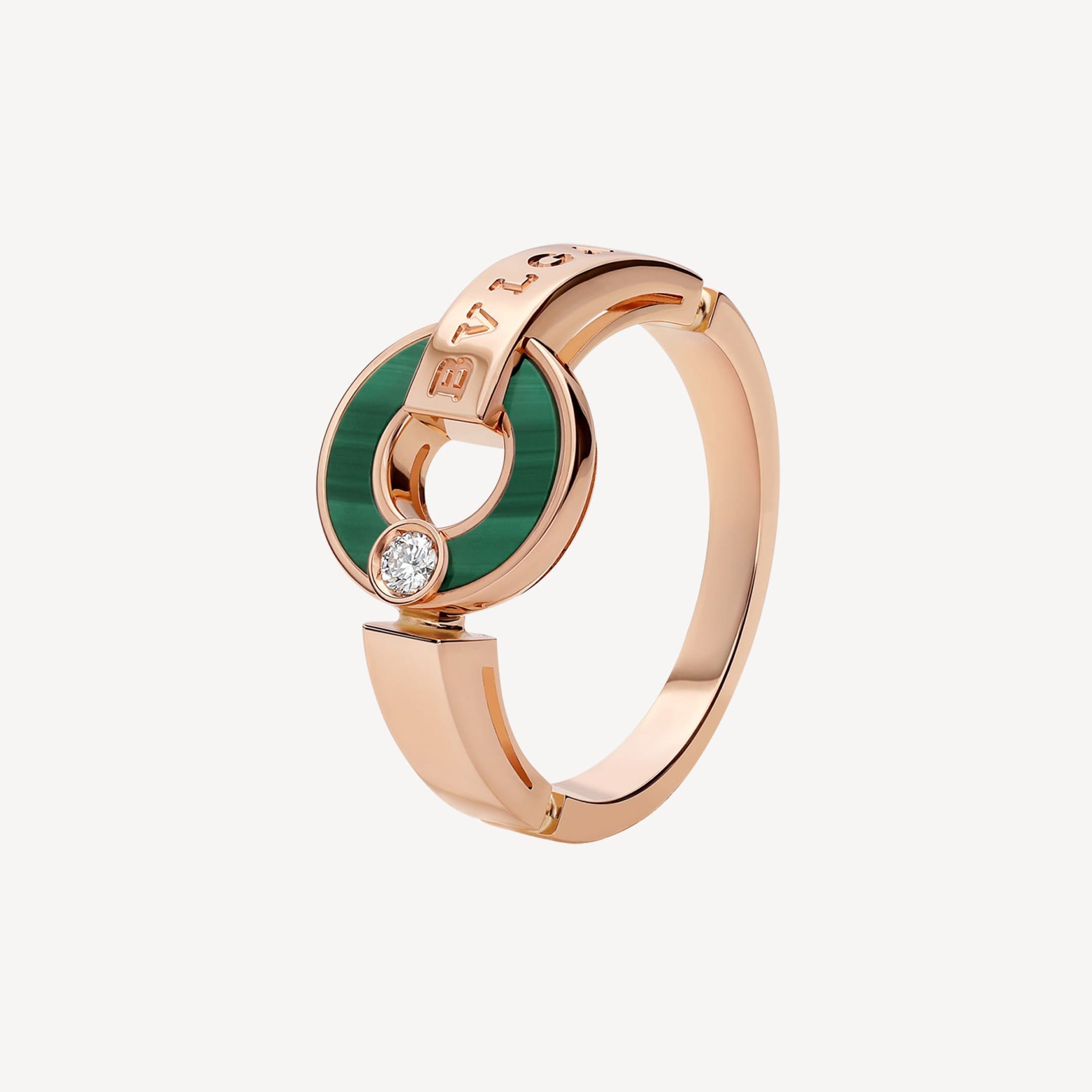 18K BVLGARI BV Malachite Ring