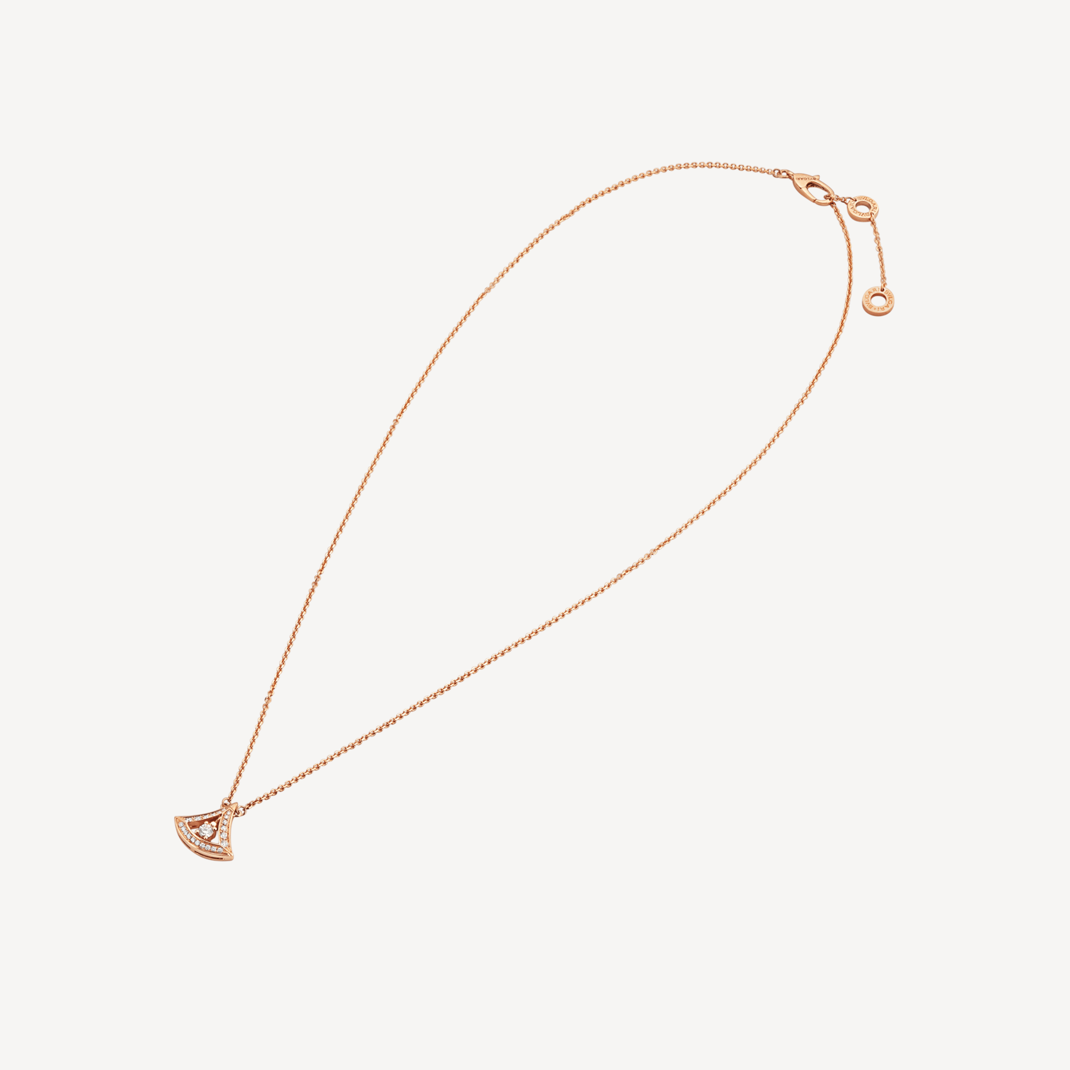 18K BVLGARI Divas' Dream Pave Diamond Openwork Necklace