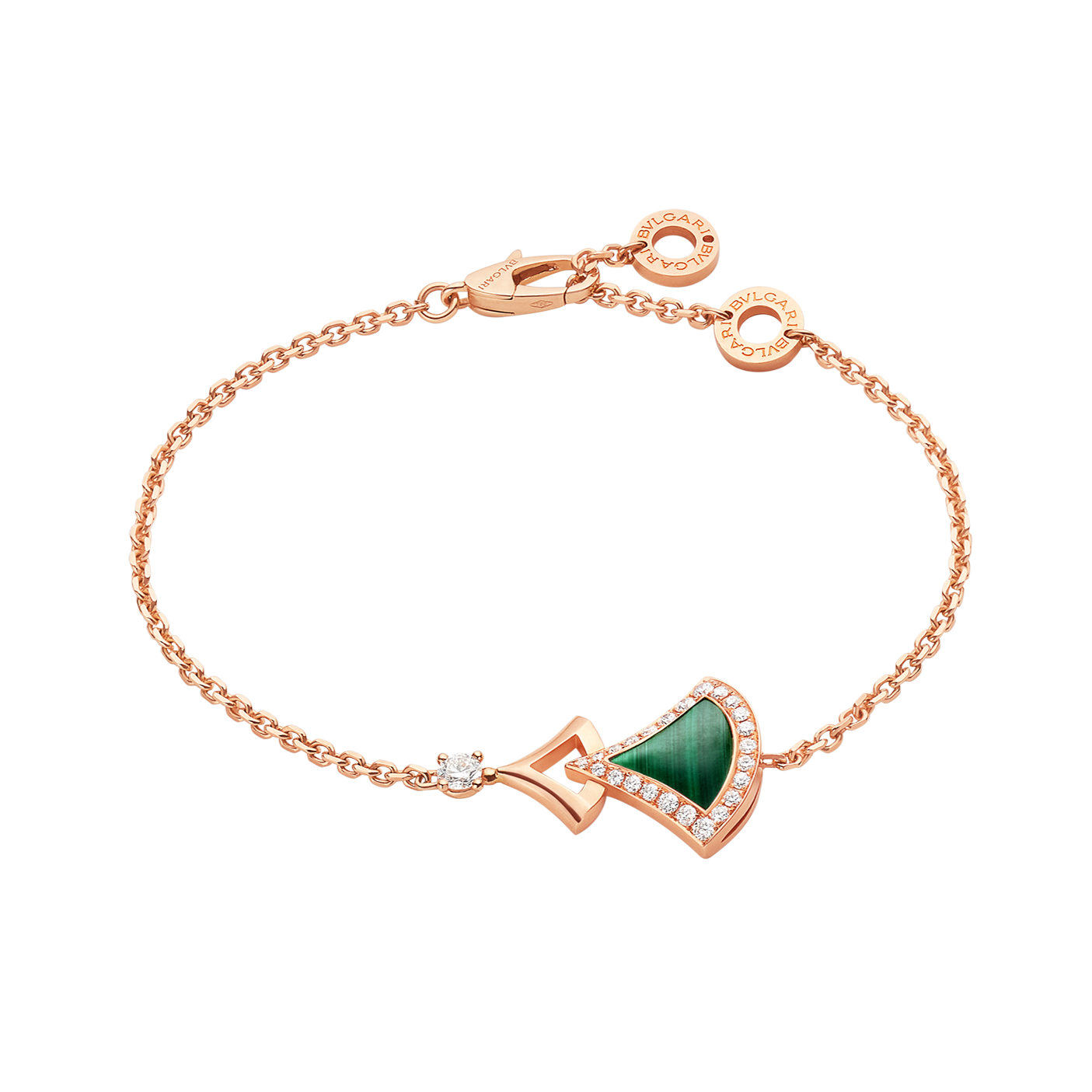 18K BVLGARI Divas' Dream Malachite Bracelet