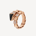 18K BVLGARI BV Serpenti Viper Black Ring
