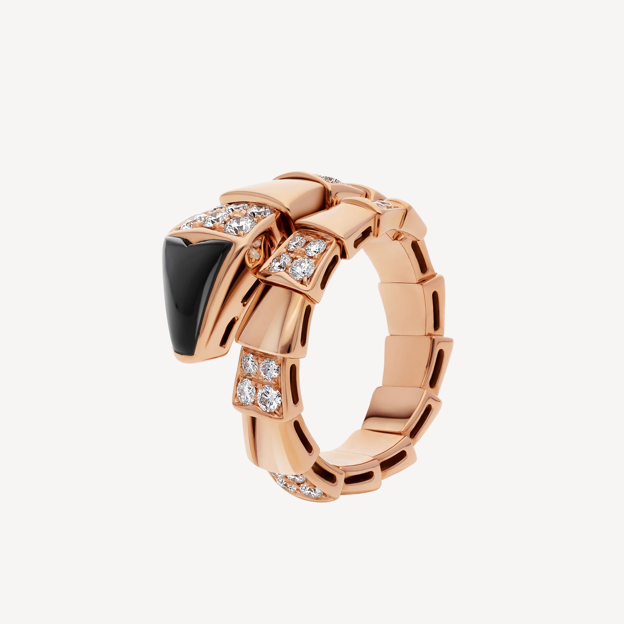 18K BVLGARI BV Serpenti Viper Black Ring