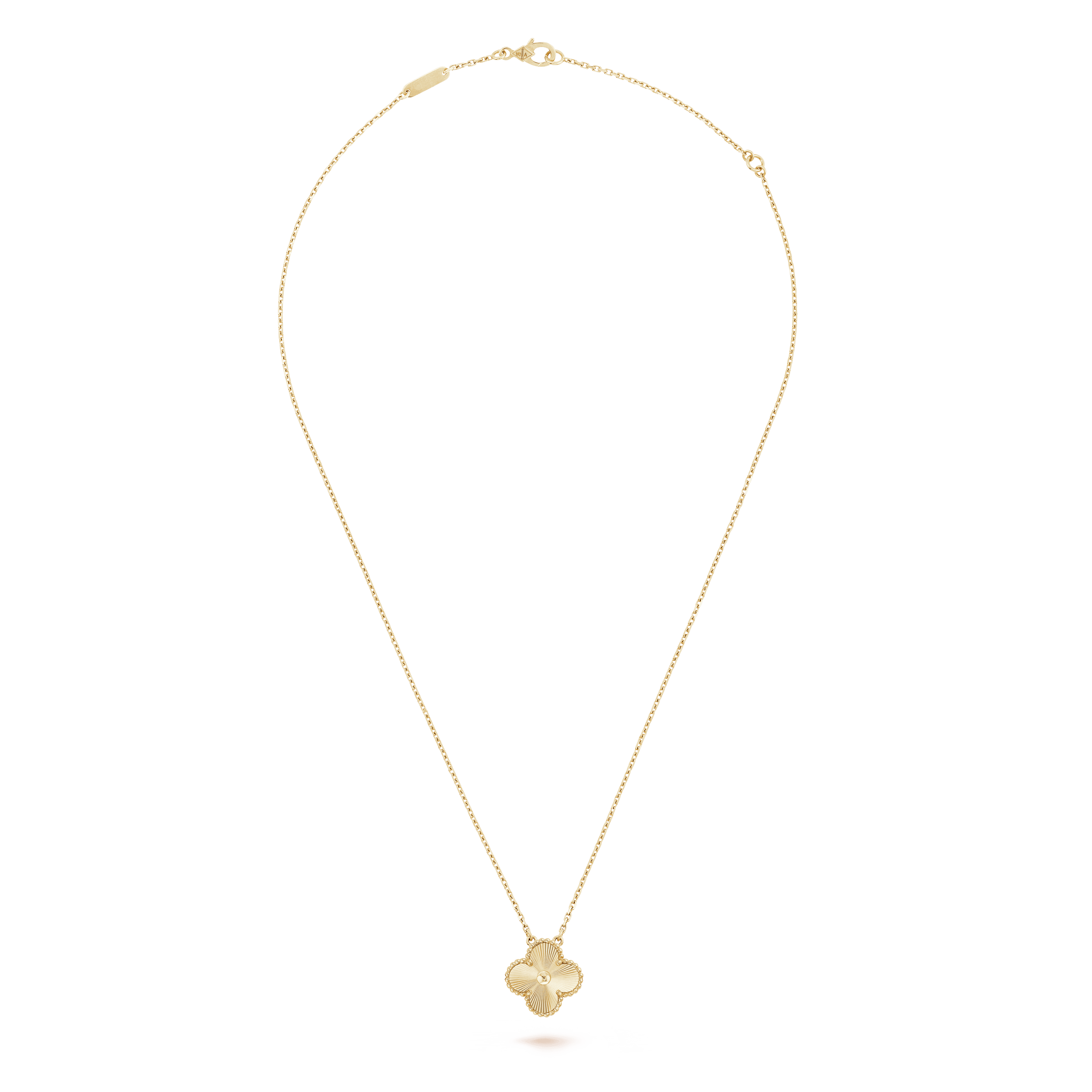 18K Van Cleef & Arpels Vintage Alhambra Pendant Clover Necklace