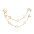18K Van Cleef & Arpels Vintage Alhambra 20 Motifs Long Necklace