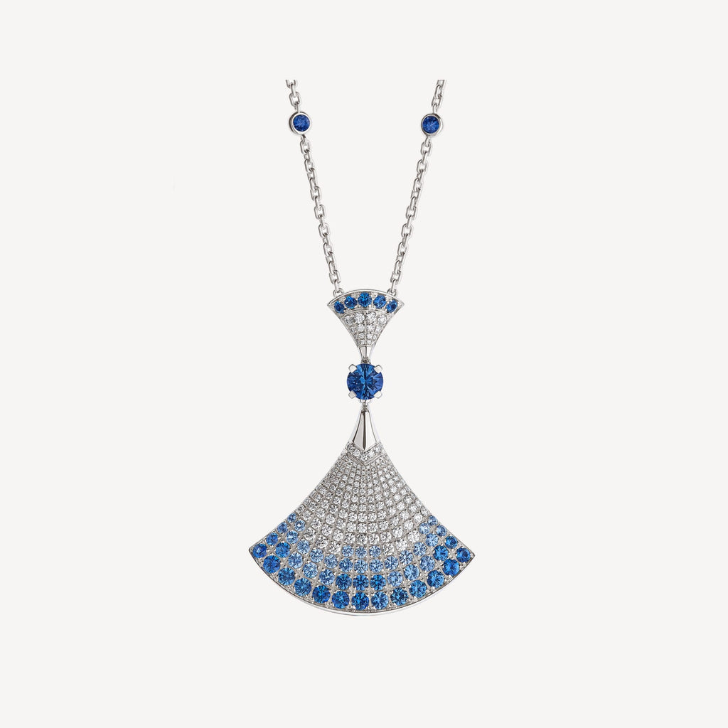 18K BVLGARI BV DIVAS' DREAM Blue Diamonds Necklace