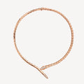 18K BVLGARI BV Serpenti Viper Demi-Pave Diamonds Necklace