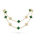 18K Van Cleef & Arpels Vintage Alhambra 20 Motifs Long Clover Necklace