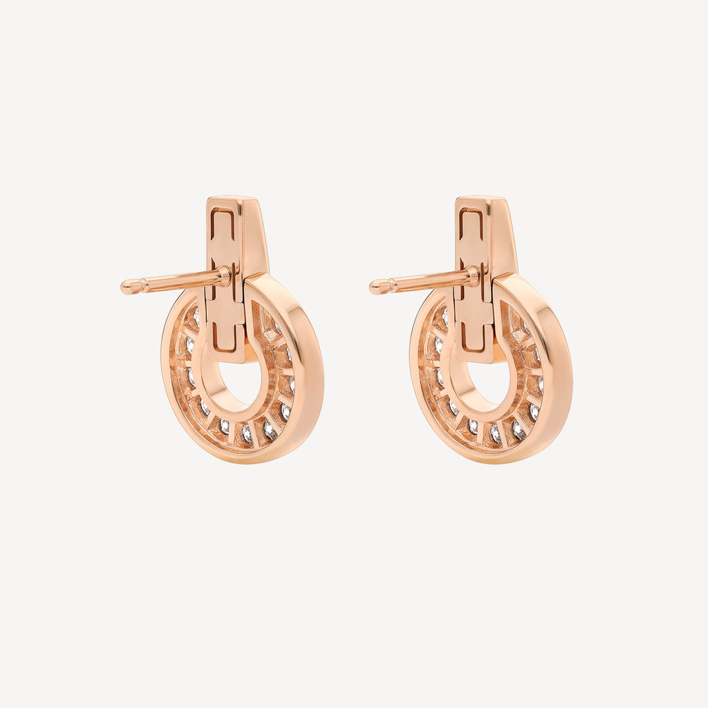 18K BVLGARI BV Rose Gold Earrings
