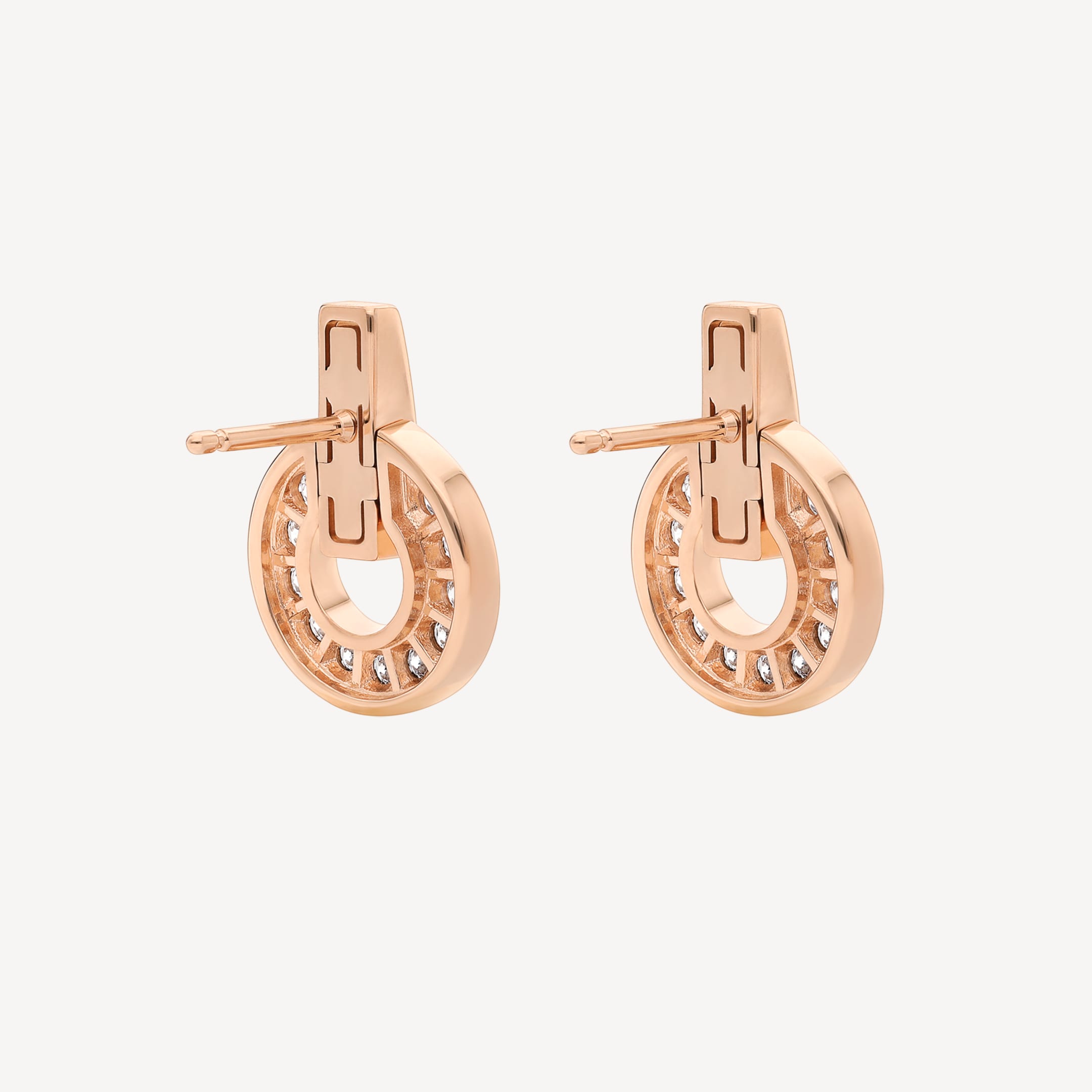 18K BVLGARI BV Rose Gold Earrings