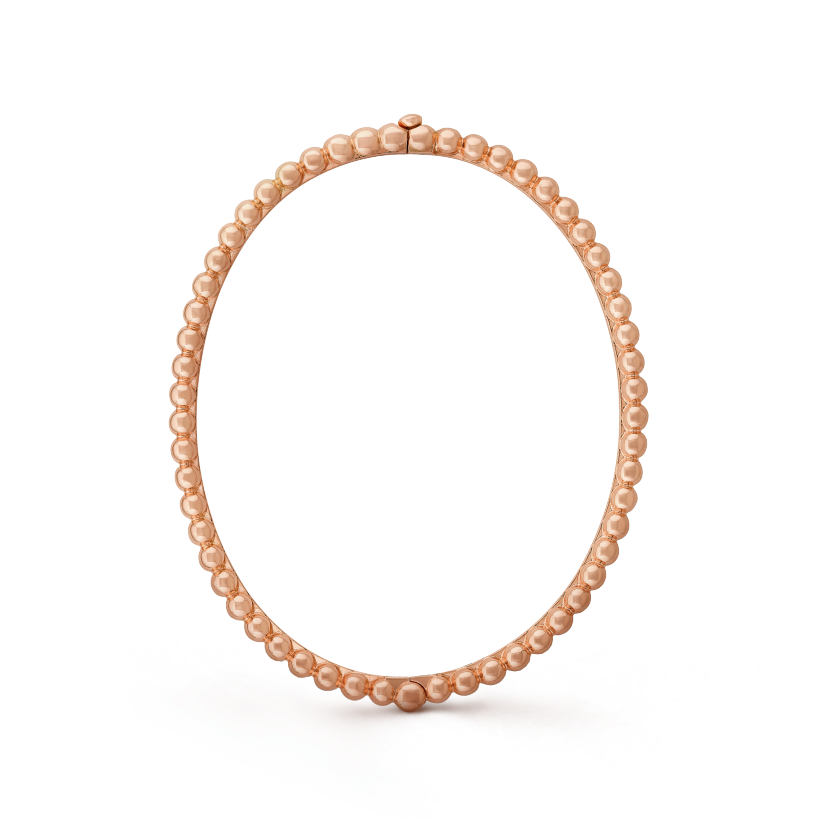 18K Van Cleef & Arpels Rose Gold Perlee Pearls Bracelet