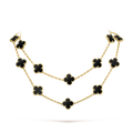 18K Van Cleef & Arpels Vintage Alhambra 20 Motifs Long Necklace