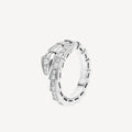 18K BVLGARI BV Serpenti Viper Pave Diamond Ring