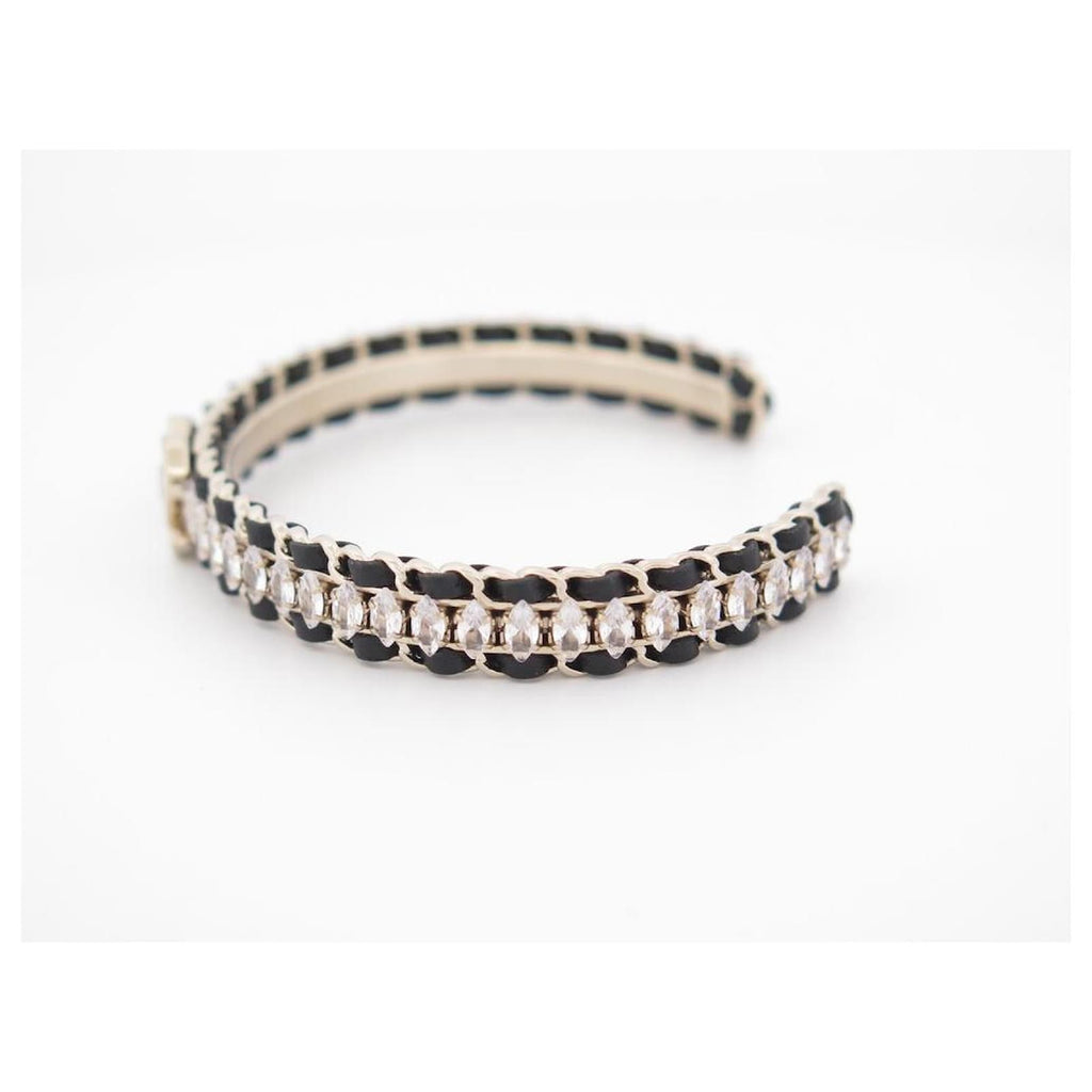 18K Chanel Cuff Strass Open Bracelet