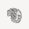 18K BVLGARI BV Serpenti Viper Full Pave Diamond Ring