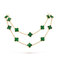 18K Van Cleef & Arpels Vintage Alhambra 20 Motifs Long Necklace