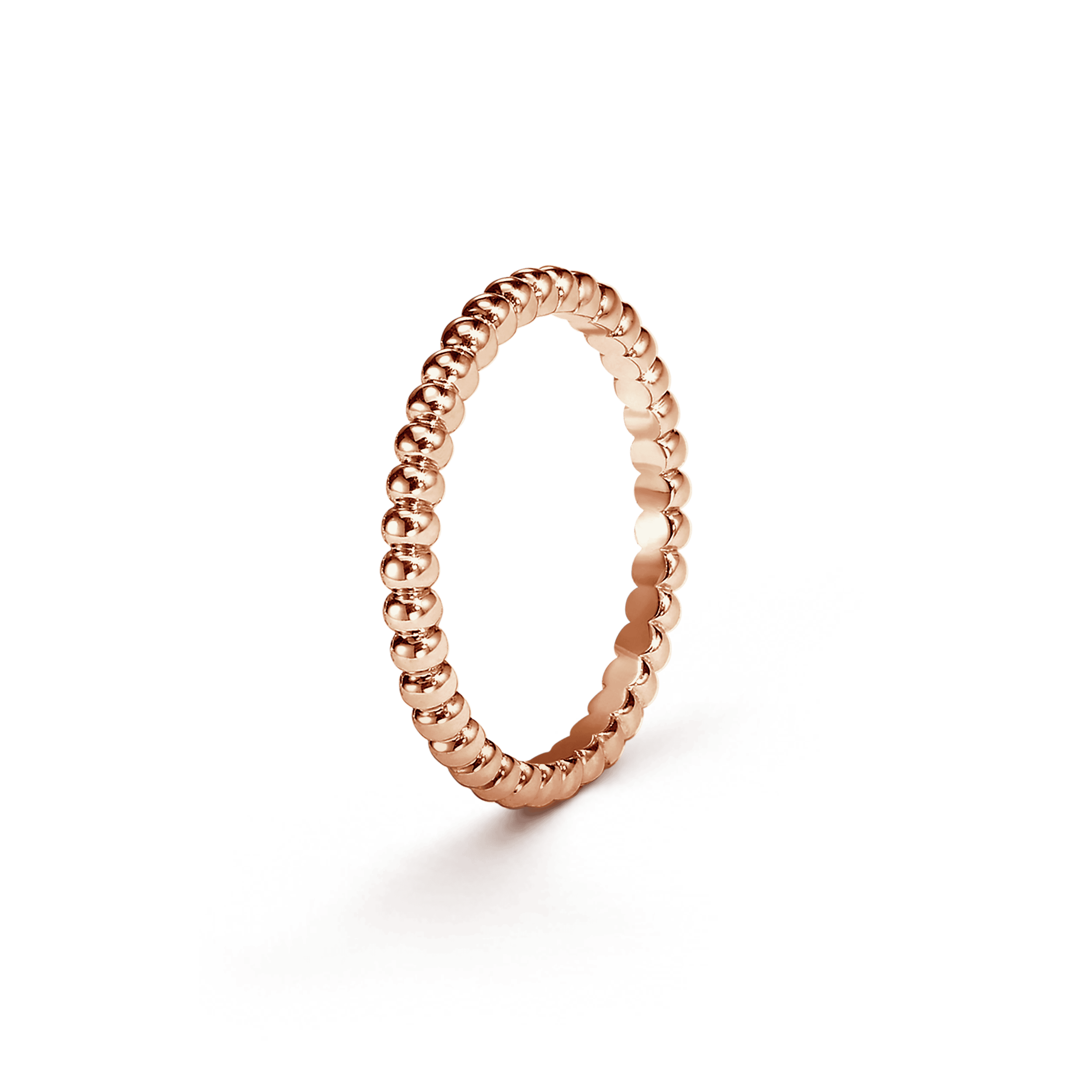 18K Van Cleef & Arpels Rose Gold Perlee Pearls Of Gold Ring