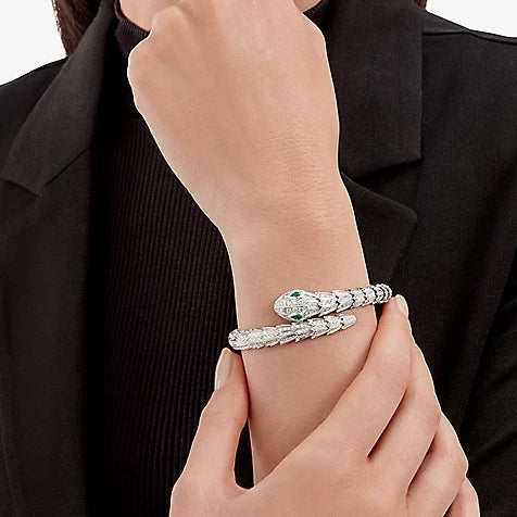 18K BVLGARI BV Serpenti Tubolari Diamond Bracelet