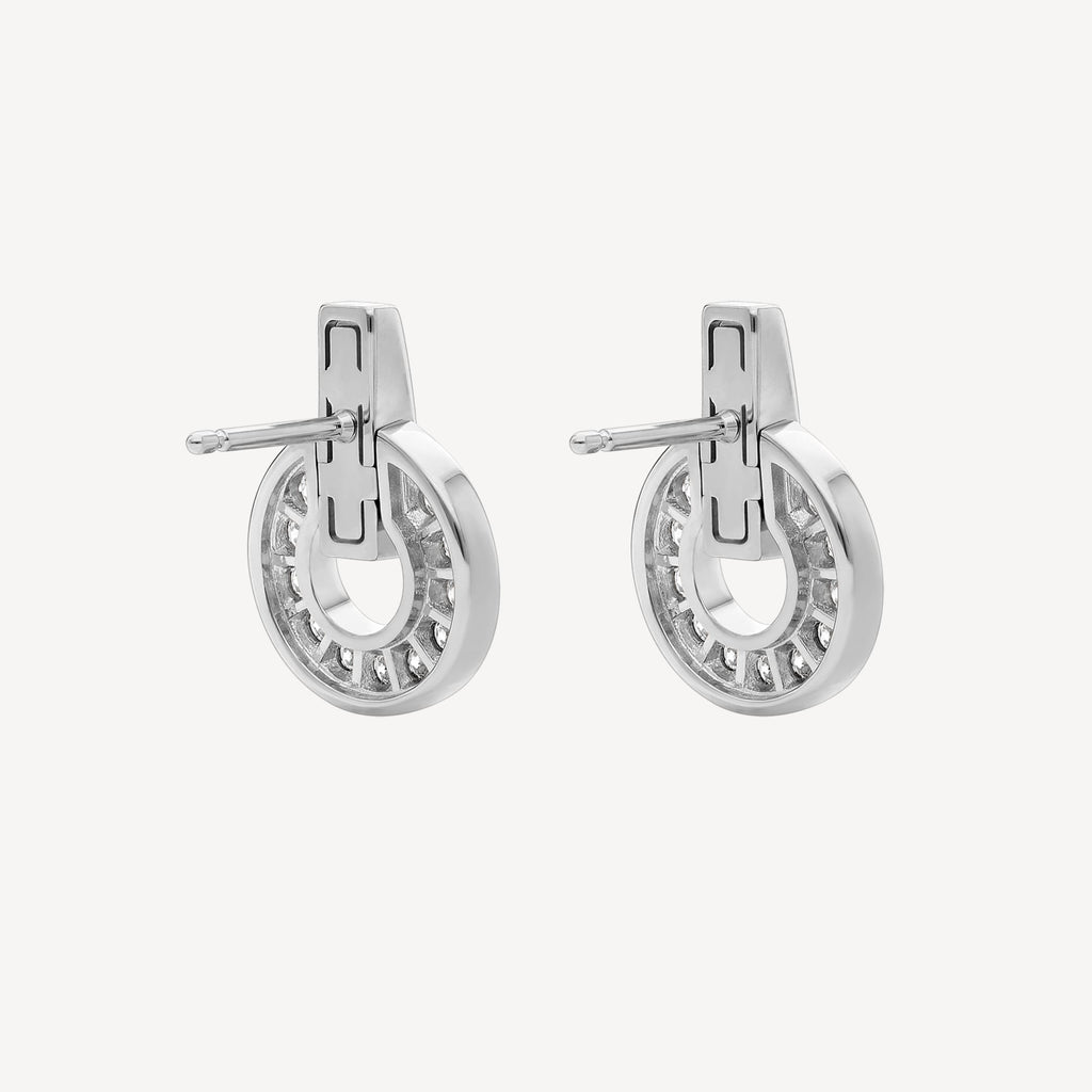 18K BVLGARI BV White Gold Earrings