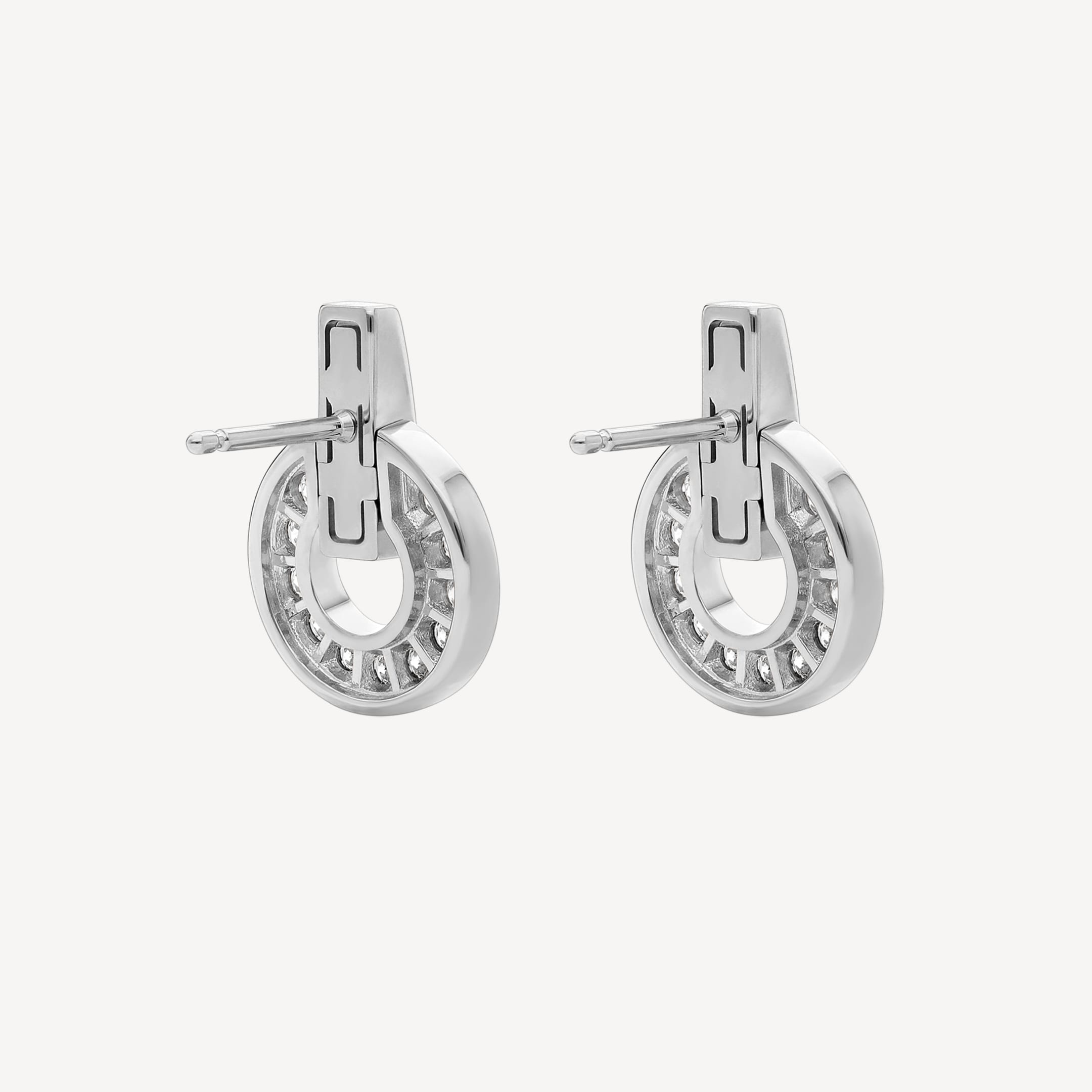 18K BVLGARI BV White Gold Earrings